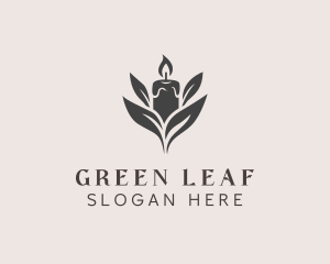 Leaf - Leaf Candle Light logo design