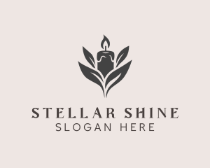 Leaf Candle Light logo design