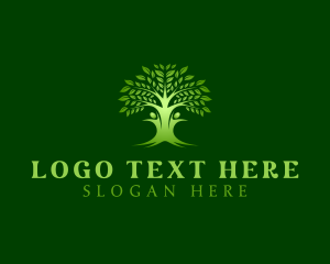 Natural - People Family Tree logo design