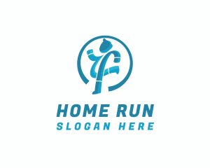 Running Man Athlete logo design