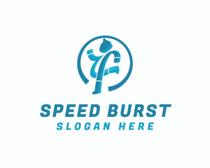 Sprinting - Running Man Athlete logo design