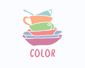 Colorful Kitchen Dishes logo design