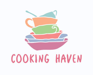 Kitchen - Colorful Kitchen Dishes logo design