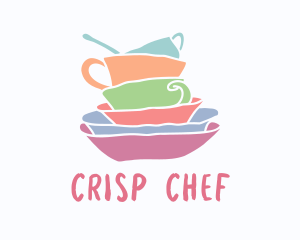 Colorful Kitchen Dishes logo design