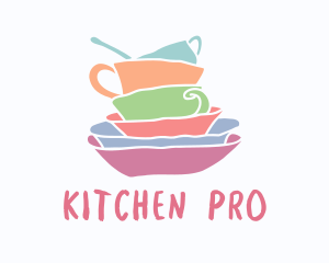 Colorful Kitchen Dishes logo design