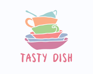 Colorful Kitchen Dishes logo design