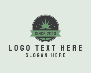 Cannabidiol - Weed Plant Banner logo design