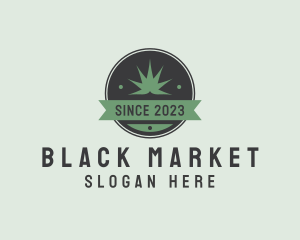 Illegal - Weed Plant Banner logo design