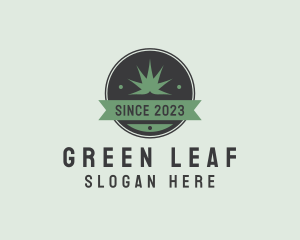 Weed Plant Banner logo design