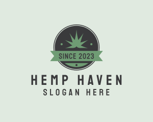 Weed Plant Banner logo design