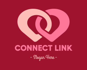 Link Location Pin logo design