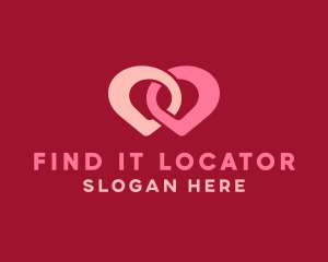 Link Location Pin logo design