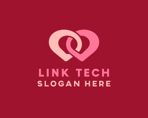 Link Location Pin logo design