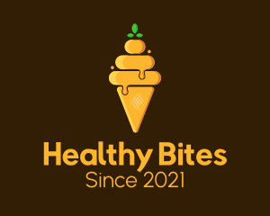 Organic Honey Ice Cream logo design