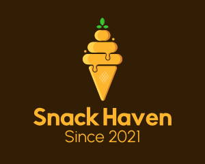 Organic Honey Ice Cream logo design