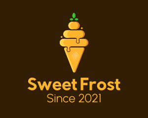 Organic Honey Ice Cream logo design