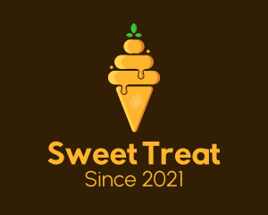 Organic Honey Ice Cream logo design