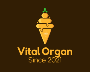 Organic Honey Ice Cream logo design