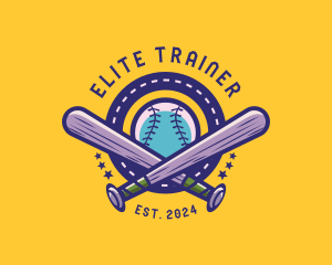 Baseball League Tournament logo design