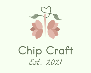 Needle Rose Craft logo design