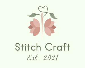 Needle Rose Craft logo design