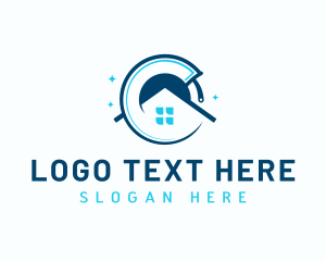 Wash - Squeegee Cleaning House logo design