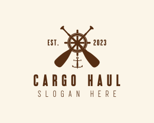 Nautical Paddle Anchor Wheel  logo design