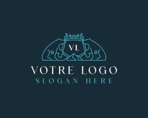 Vip - Bear Crest  Premium logo design