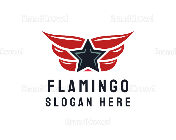 Patriotic Winged Star Logo