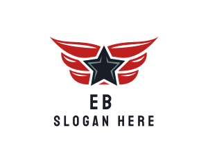 United States - Patriotic Winged Star logo design