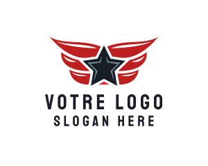 Star - Patriotic Winged Star logo design