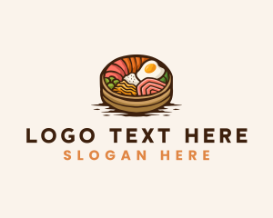 Bibimbap - Asian Bibimbap Bowl logo design