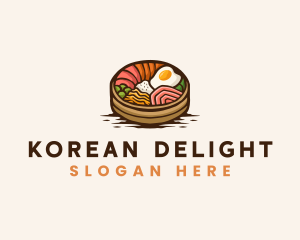 Asian Bibimbap Bowl logo design