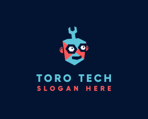 Wrench Robot Tech logo design