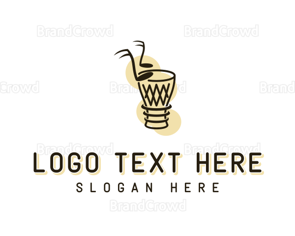 Musical Instrument Djembe Logo