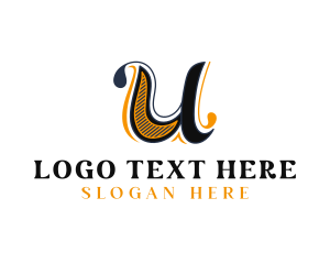 Vintage - Royalty Designer Letter U logo design