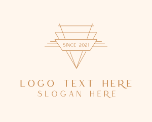 Gold Art Deco Badge Logo