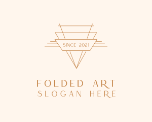 Gold Art Deco Badge logo design