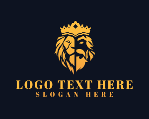 King - Angry Lion King logo design