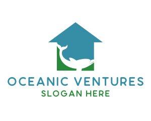 Blue Green Dolphin  logo design