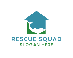 Rescue - Blue Green Dolphin logo design