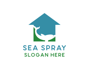 Blue Green Dolphin  logo design