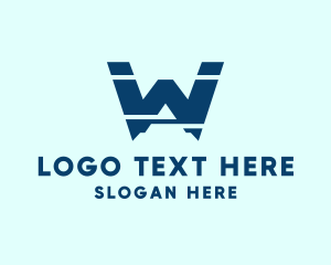 Letter W - Mountain Letter W logo design