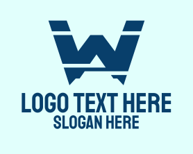 Letter W - Mountain Letter W logo design