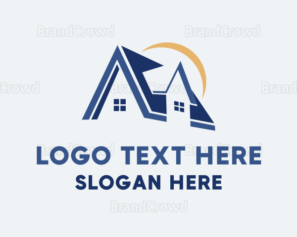 Blue Real Estate Housing Logo