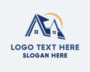 Home Lease - Blue Real Estate Housing logo design