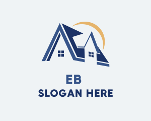 Blue Real Estate Housing Logo