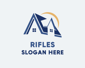 Roofing - Blue Real Estate Housing logo design