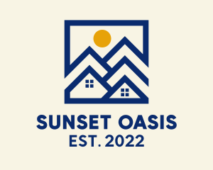 Sunset House Real Estate  logo design