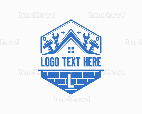 Brick Handyman Contractor Logo